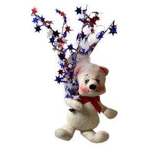 Annalee 8” Patriotic Fourth Of July Bear Stars 2000